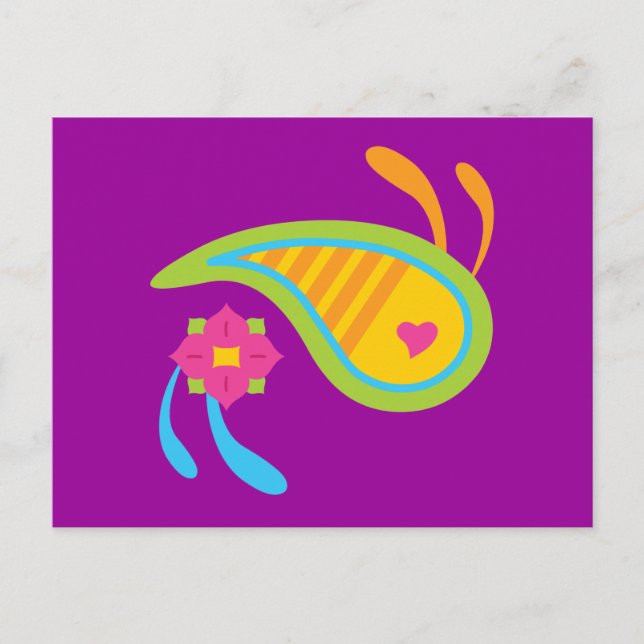 Cartão Postal Paisley Fun (Frente)