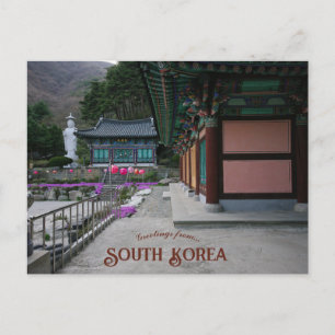 Cartão Postal Pal Seung Monastério Budista Coreia do Sul