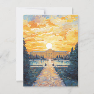 Cartão Postal Palácio Austríaco Majestoso em Sunset
