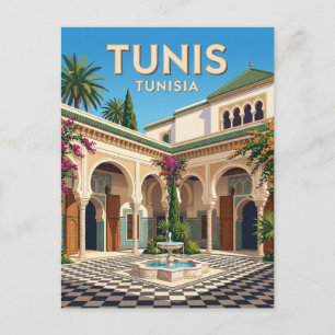 Cartão Postal Palácio Bardo Tunísia