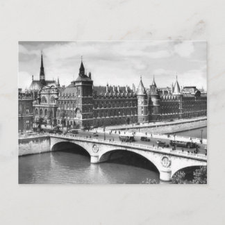 Cartão Postal Palácio da foto de Paris do vintage de justiça