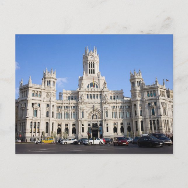 Cartão Postal Palacio de Comunicaciones em Madrid (Frente)
