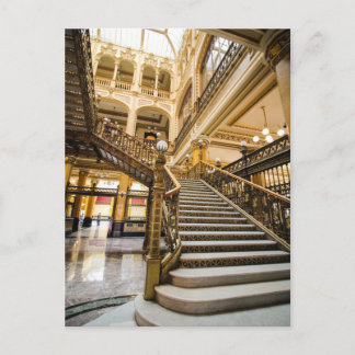 Cartão Postal Palacio de Correos Cidade do México Escadas