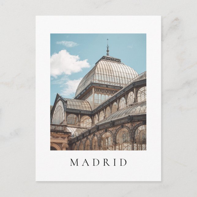 Cartão Postal Palacio de Cristal del Retiro, Madrid  (Frente)