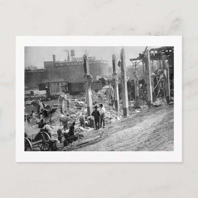 Cartão Postal Palácio de destruição dos ventiladores, Cincinnati (Frente)