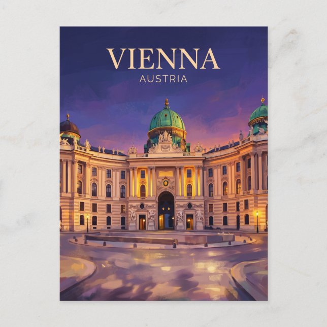 Cartão Postal Palácio de Hofburg Áustria (Frente)