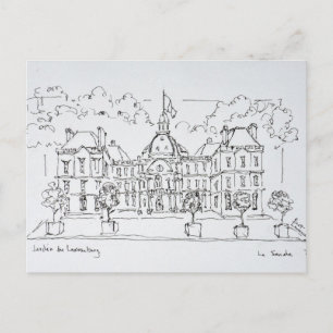 Cartão Postal Palácio de Luxemburgo   rue de Vaugirard, Paris