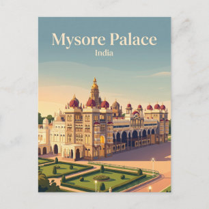 Cartão Postal Palácio de Mysore Índia