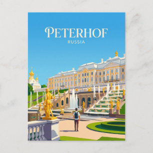 Cartão Postal Palácio de Peterhof Rússia