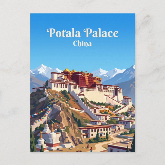 Cartão Postal Palácio de Potala China (Frente)