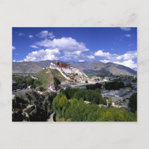 Cartão Postal Palácio de Potala na cordilheira a partir de um ou