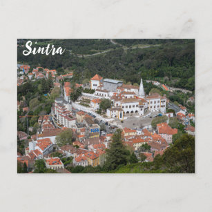 Cartão Postal Palácio de Sintra de cima em Sintra, Portugal