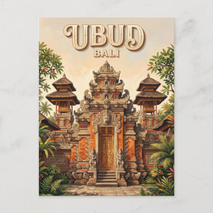 Cartão Postal Palácio de Ubud Indonésia