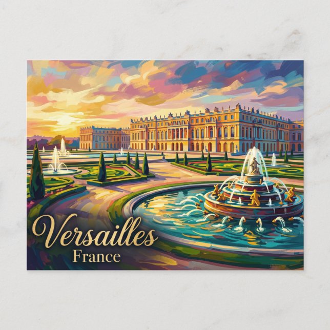 Cartão Postal Palácio de Versalhes França (Frente)