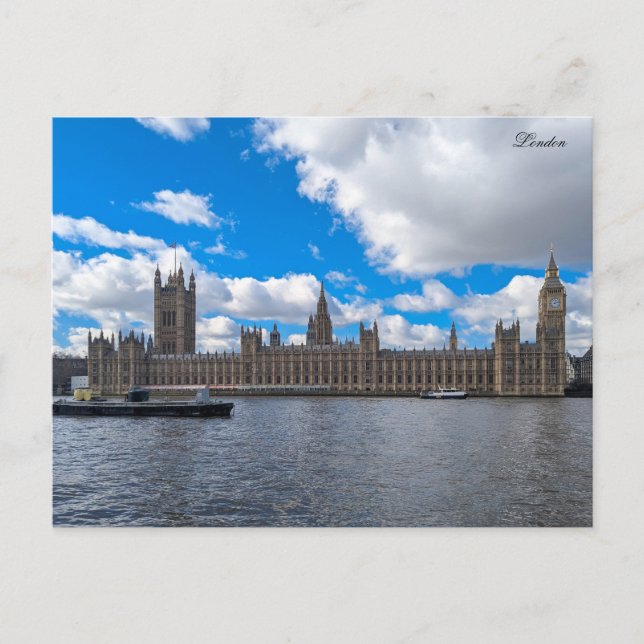 Cartão Postal Palácio de Westminster (Frente)