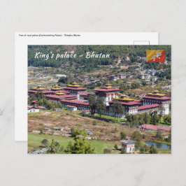 Cartão Postal Palácio do Rei em Thimphu - Butão