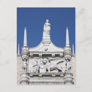 Cartão Postal Palácio dos Cães com Estátua do Cão antes do