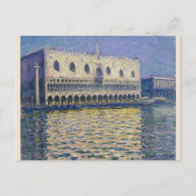 Cartão Postal Palácio dos Cães (Le Palais Ducal) Claude Monet (Frente)
