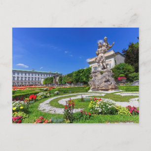 Cartão Postal Palácio e jardins de Mirabell, Salzburgo, Áustria
