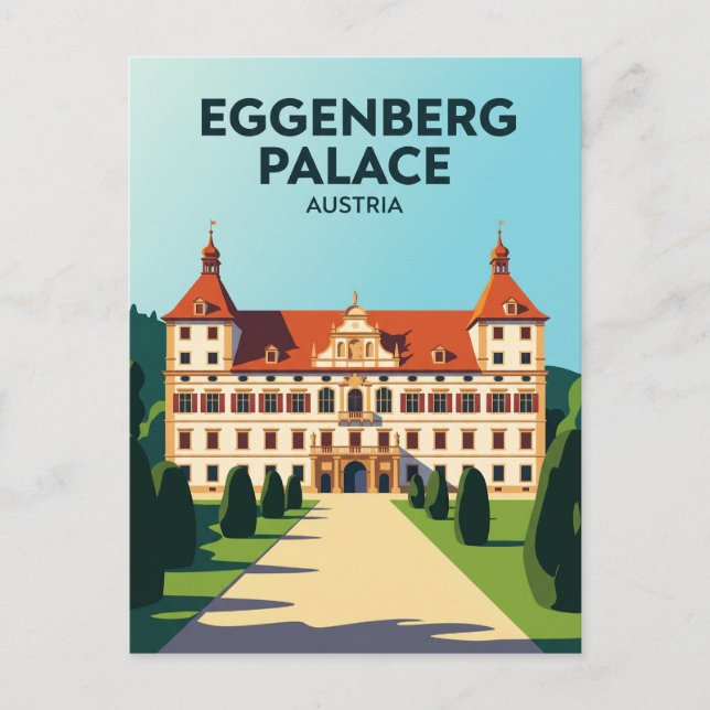 Cartão Postal Palácio Eggenberg Áustria (Frente)