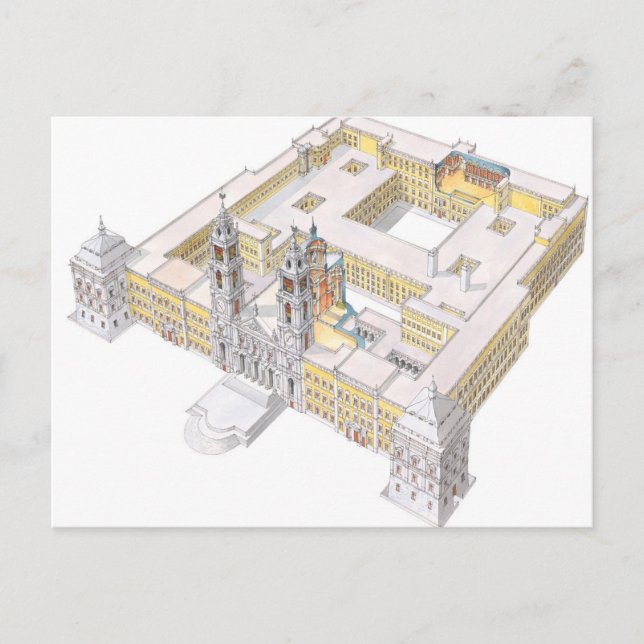 Cartão Postal Palácio Nacional de Mafra. Lisboa Portugal (Frente)