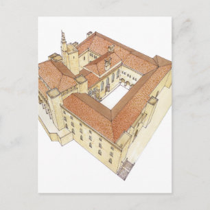Cartão Postal Palácio Real Almudaina. Espanha Palma de Maiorca