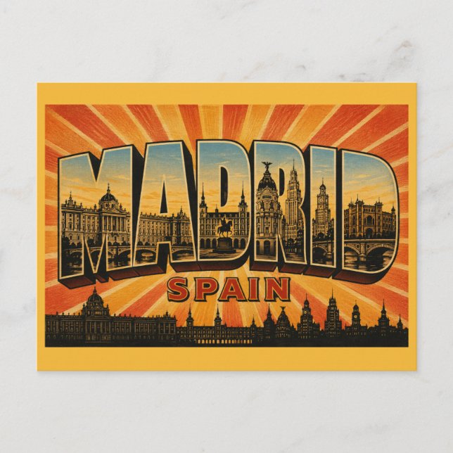 Cartão Postal Palácio Real de Madrid Espanha (Frente)