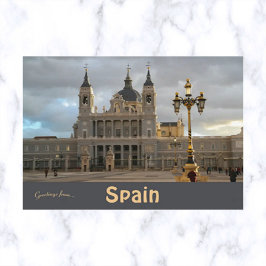 Cartão Postal Palácio Real de Madrid na Espanha de Madrid