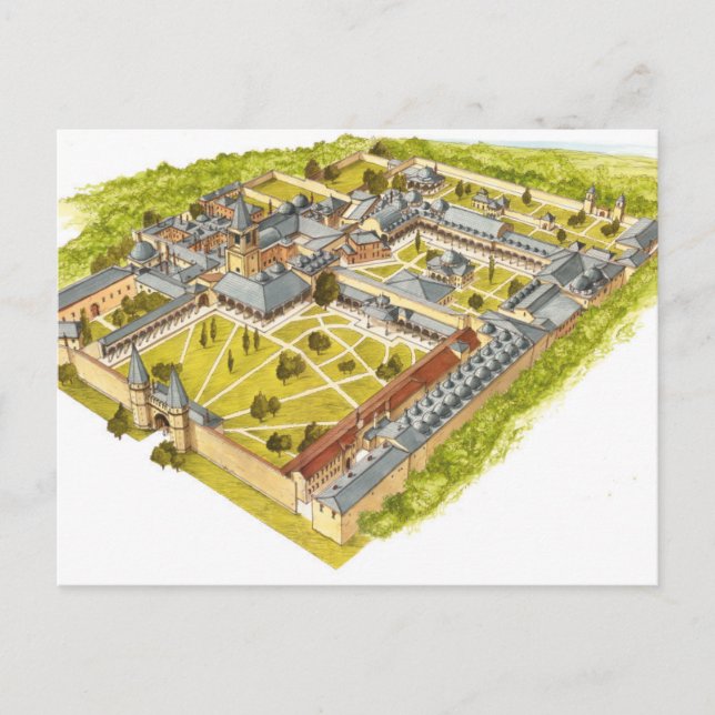 Cartão Postal Palácio Topkapi. Istambul Turquey. Vista aérea (Frente)