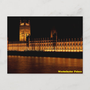 Cartão Postal Palácio Westminster à Noite