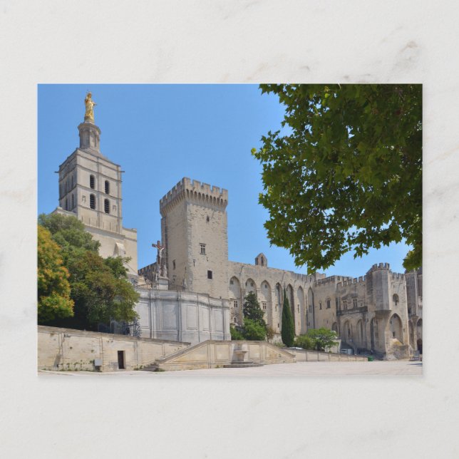 Cartão Postal Palais des Papes em Avignon, França (Frente)