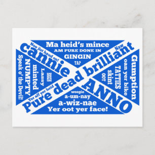 Cartão Postal Palangres e frases escocesas