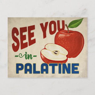 Cartão Postal Palatine Illinois Apple - Viagens vintage