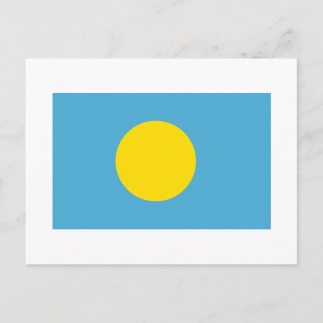 Cartão Postal Palau Flag (Frente)