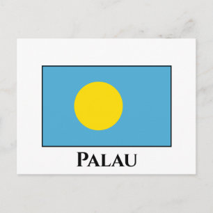 Cartão Postal Palau Flag