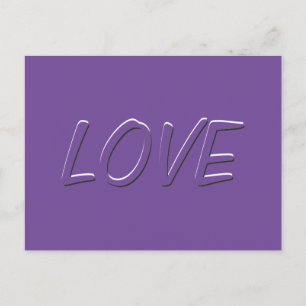 Cartão Postal Palavra de Amor Preto e Branco Moderado