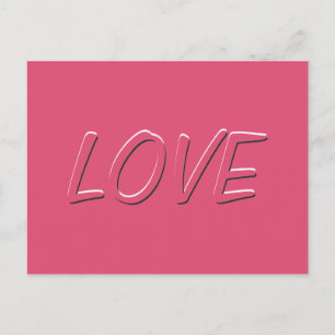 Cartão Postal Palavra de Amor Preto e Branco Moderado
