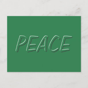 Cartão Postal Palavra de Paz de Preto e Branco Moderado