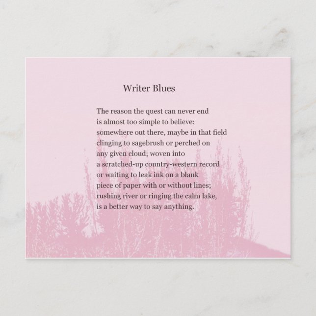 Cartão Postal Palavra para Escritores (Frente)