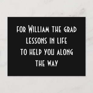 Cartão Postal Palavras De festa de formatura De Lições De Cart