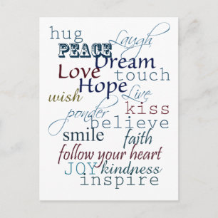 Cartão Postal Palavras de inspiração