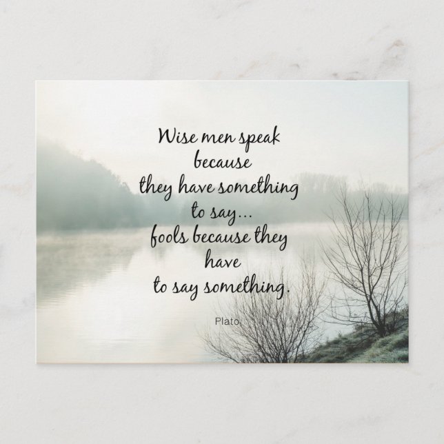 Cartão Postal Palavras de Sabedoria (Frente)