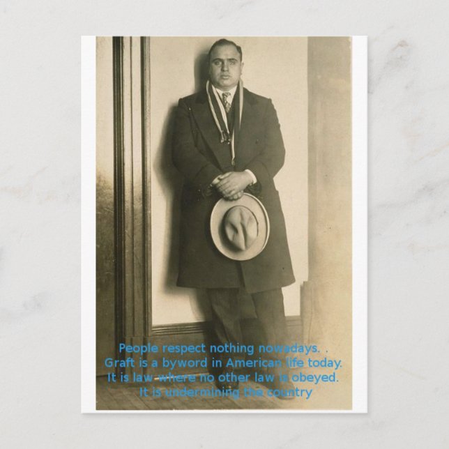 Cartão Postal Palavras De Sabedoria De Al Capone? (Frente)