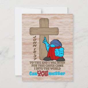 Cartão Postal Palavras inspiradoras entre Cristos Rufus