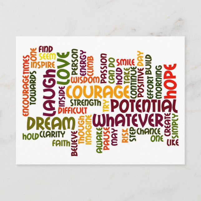 Cartão Postal Palavras Motivacionais #1 Positividade (Frente)
