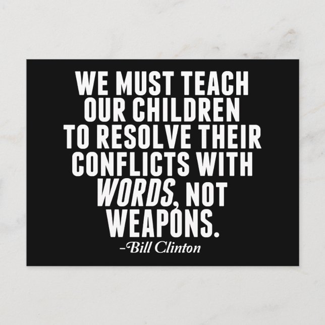 Cartão Postal Palavras Não Reforma das Armas (Frente)