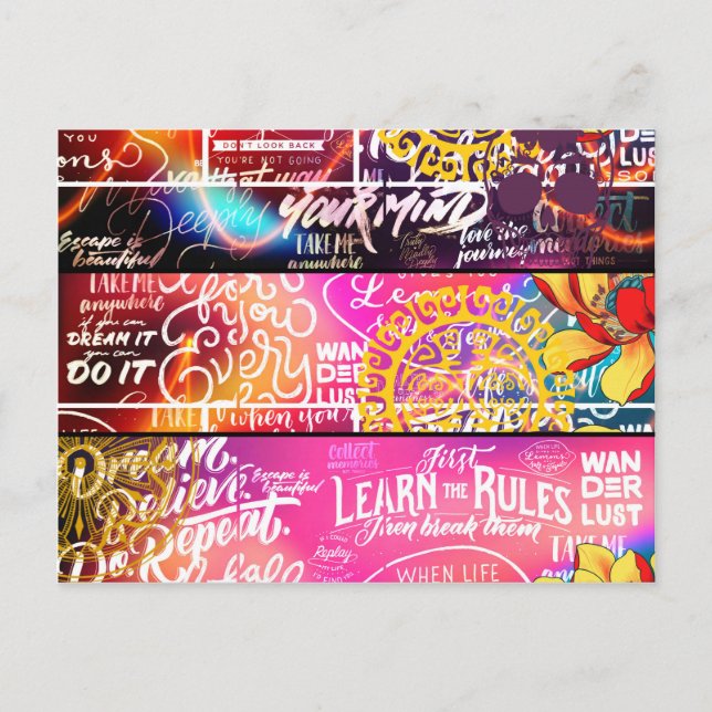 Cartão Postal Palavras Palavras Palavras (Frente)