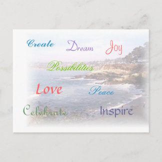 Cartão Postal Palavras para viver