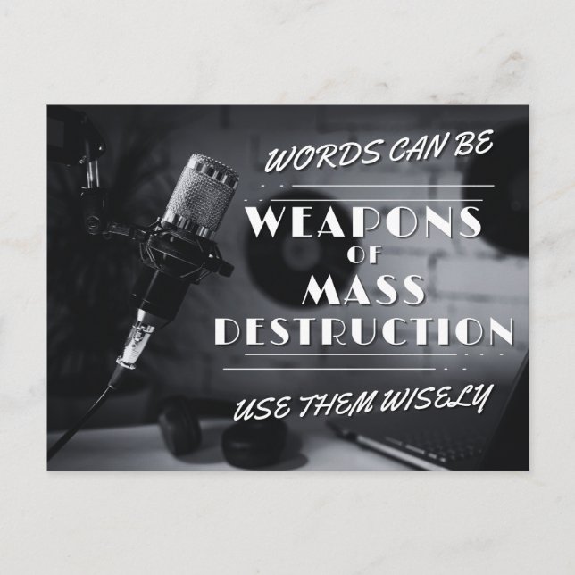 Cartão Postal Palavras podem ser ADM - Responsabilidade auditóri (Frente)