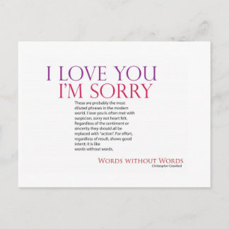 Cartão Postal Palavras Sem